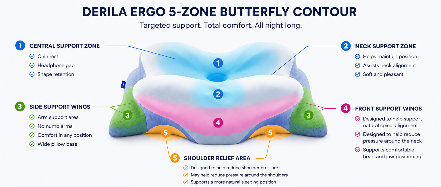 Derila Ergo Memory Foam Pillow